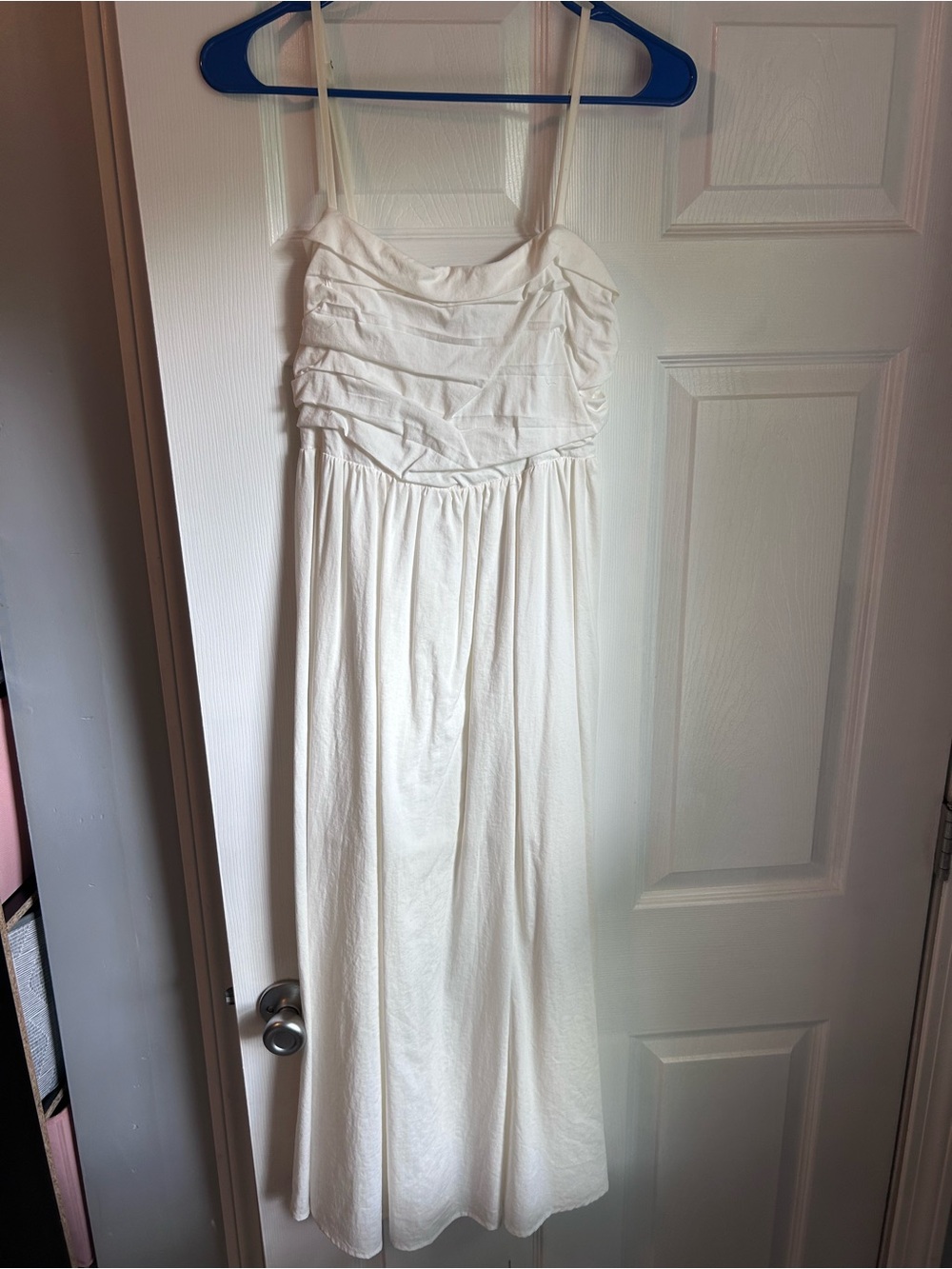 Petal & Pup White Spaghetti Strap Midi Dress